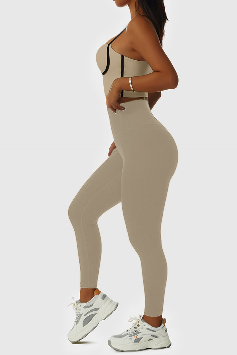 HIGH WAISTED SCULPT LEGGINGS IN TOFFEE