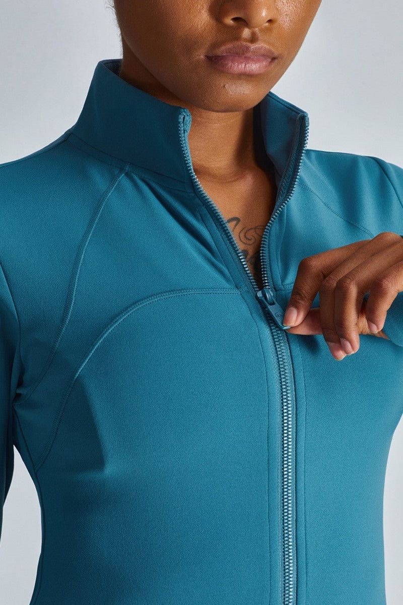 DYNAMIC ZIP THROUGH SPORT JACKETS IN TURQUOISE